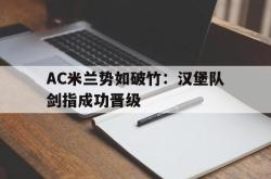 米兰体育官网-AC米兰势如破竹：汉堡队剑指成功晋级