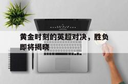 ac米兰体育官网-黄金时刻的英超对决，胜负即将揭晓