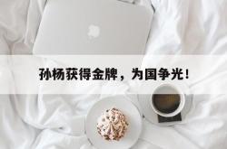 米兰体育app入口-孙杨获得金牌，为国争光！