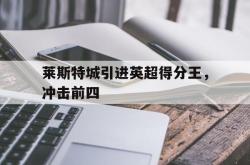米兰体育app入口-莱斯特城引进英超得分王，冲击前四